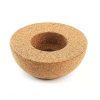 Cork nightlight candle holder finished with a sealant of natural oils. Cork is flame resistant. 